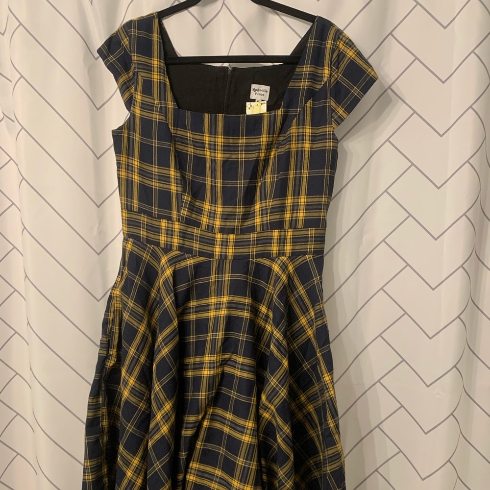 Unique Vintage Plaid Dress